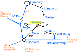 Anfahrtsskizze nach Eschede